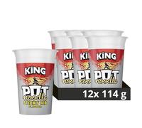 Pot Noodle Sticky Rib Instant snack végétarien King Pot rapide à faire des nouilles 12 x 114 g