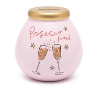 Pot of Dreams Prosecco Fund Tirelire en céramique Rose Peinte à la Main Tirelire en Forme de Cochon pour Ouvrir la pièce de Monnaie Cadeau pour Femme fêtes Vacances