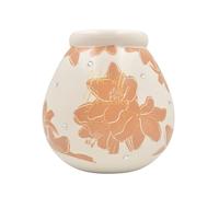 Pot of Dreams Tirelire en céramique fabriquée à la Main en céramique de Couleur Orange et Beige | Cadeau décoratif Parfait pour Le Salon et la Chambre à Coucher