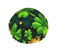 Pot Of Gold Coins Bonnet de douche imperméable réutilisable pour femme - Couvre-cheveux élastique pour bain, spa, voyage et usage quotidien