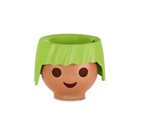 Lechuza - Pot de Fleurs d'Interieur Playmobil - Ojo - Réserve d'Eau Intégrée - Coloris Vert Pomme - Ø 21 x 15,8 cm
