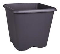 Pot plastique carré Chorus Eda - 4,3 l - Gris