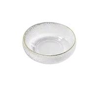 Pot plat à bonbons, cuisine, Bar manger, vaisselle, assiettes salade, bol en verre for la maison, rond for de fruits, Dessert pour Préparation et Service(M-Transparent gold)