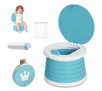 Pot pliable pour bébé avec 15 inserts - Suspendu & auto-adapté pour les voyages, l'apprentissage de la propreté pour garçon/fille
