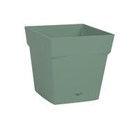 EDA Plastiques Pot carré Toscane avec réserve d'eau 3,4L - 18x18cm Vert Laurier