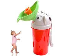 Pot portable pour tout-petits pot de voyage anti-fuite avec couvercle isolant urinoir pour enfants motif dessin animé rouge