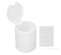 Pot Porte-Coton-Tige Anti-poussière, Petit récipient de Stockage Rond, Distributeur avec Couvercle à Bouton pour tampons Ronds, Bandes de Caoutchouc