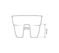 Pot pour balustrade 'OSAKA' (L)560x(P)300 mm, anthracite