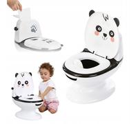 Pot pour Bebe Toilette Ourson | Apprentissage Propreté Enfant, Entretien Facile | Pot avec bruit de chasse d'eau (Panda)