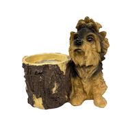 Pot pour chien - Planteur de chien | Pot de fleurs avec figurine de chiot | Vases à fleurs avec figurine de chiot pour bureau, rebord de fenêtre, chambre à coucher, salon, appartement, bureau, D