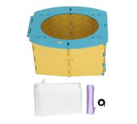 Pot pour enfants en bas âge, pliable, PP, toilettes portables pour bébés pour le camping, les voyages, les longs trajets, bleu/jaune