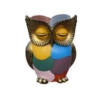 Pot pour plantes d'intérieur avec hibou, pot de fleurs en forme de hibou, pot pour plantes succulentes en forme d'animal, pot pour plantes jardinières de bureau, figurine pour jardinière en résine