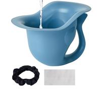Pot pour : pot de toilette antidérapant portable en forme de pot pour la maison, les voyages, le camping-car et la salle de bain. Comprend un coussin en velours et une base antidérapante