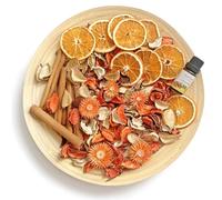 Pot-pourri d'automne - Tranches d'orange séchées et bâtons de cannelle, fleurs séchées parfumées à l'orange, remplissage de vase décoratif, parfum d'intérieur, décoration de salle de bain