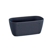 Pot rectangulaire 7,4L Prosperplast Splofy en plastique de couleur anthracite, 39,7 (L) x 18 (l) x 14,5 (H) cms