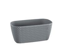 Pot rectangulaire 7,4L Prosperplast Splofy en plastique gris, 39,7 (L) x 18 (l) x 14,5 (H) cm