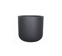 Pot de fleurs Rond 40 cm - EDA - Graphit Up - 32,5 L - Intérieur/ Extérieur - Ø 38,5 x H. 36,8 cm - Gris Anthracite