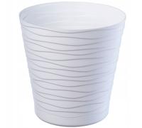 KADAX Pot de Fleurs en Plastique avec Soucoupe Incorporée, Pot de Plantes avec Conception Raffinée pour la Décoration d'Intérieur (30 cm, Blanc)
