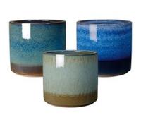 Pot rond en terre cuite coloris assortis ø25cm Deroma Océan