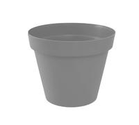 Pot rond Toscane Ø13cm 1.1L gris béton - EDA Plastique
