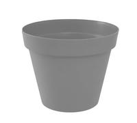 Pot rond Toscane Ø15cm 1.6L gris béton - EDA Plastique