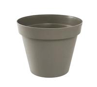 Pot Rond Toscane - 15x13.6cm - 1.6l - Taupe - Eda Plastiques