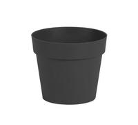 Pot Rond Toscane - 20x17cm - 3l - Anthracite - Eda Plastiques