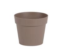 Pot Rond Toscane - 20x17cm - 3l - Taupe - Eda Plastiques