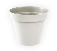 Pot Rond Toscane - 25x20.6cm - 6l - Blanc - Eda Plastiques