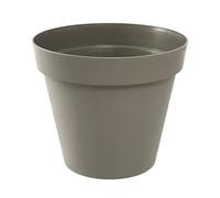 Pot Rond Toscane - 25x20.6cm - 6l - Taupe - Eda Plastiques