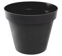 Pot Rond Toscane - 30x26cm - 10l - Anthracite - Eda Plastiques