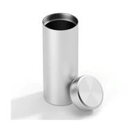 Pot scellé portable de voyage - Conteneur de nourriture en acier inoxydable résistant aux fuites pour noix, bonbons et thé, Sliver, Taglia Unica