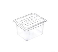 Pot sous vide transparent en matériau PC robuste, capacité de 6 l/11 l, couvercle hermétique contre l'évaporation, échelle de mesure du niveau d'eau, convient pour mixeur plongeant de 60 mm de