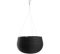 KADAX Pot Suspendu Suspendu Suspendu avec chaîne et Crochet, Pot de Fleurs Suspendu pour Plantes grimpantes, Cache-Pot avec Insert,(? 32 cm, Noir)