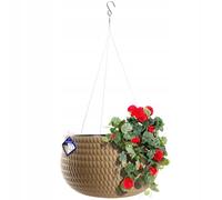 KADAX Pot Suspendu Suspendu Suspendu avec chaîne et Crochet, Pot de Fleurs Suspendu pour Plantes grimpantes, Cache-Pot avec Insert,(? 32 cm, Beige)