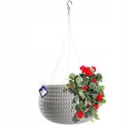 Kadax Pot à suspendre avec chaîne et crochet, insert, Ø 32 cm, gris clair