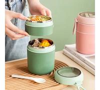 Pot thermique alimentaire de 530ml/710ml, tasse à soupe isolée, conteneurs Thermos, boîte à déjeuner en acier inoxydable, garde au chaud pour les écoliers Green710ml