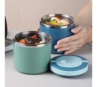 Pot thermique alimentaire de 630/1000ml, tasse à soupe isolée, conteneurs Thermos, boîte à déjeuner en acier inoxydable, garde au chaud pour les écoliers Blue-630ml