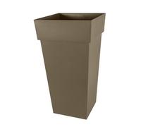 Pot Toscane XXL carré 43,3x43,3x80cm Taupe