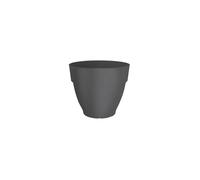 Elho Vibia Campana Rond 25 - Pot De Fleurs pour Extérieur - Plastique 100% recyclé - Ø 24.5 x H 21.0 cm - Noir/Anthracite