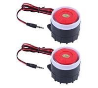 Potadak 2X Mini Sirene Alarme Cablee pour Le 'Alarme de Securite A Domicile 120DB 12V