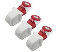Potadak 3X 16 Amp 5 Broches Fiche & Douille Resistant Aux Intemperies IP44 3 Phase 380-415V 3P + N + Terre 16A