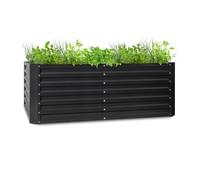 Potager surélevé - Blumfeldt High Grow - Carré potager - 200x60x100 cm - Jardinière - 1200 L - acier galvanisé - Anthracite