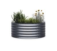 High Grow Half Circle potager surélevé de 105 x 43 x 60 cm en tôle d'acier ondulée montage facile résistant à la rouille et au gel