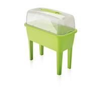 Potager urbain avec serre de 52 litres en polypropylène 77 x 38 x 82 cm couleur pistache.