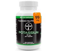 Potassium Complement Alimentaire 99mg - 100 Capsules à Désintégration Rapide, Chacune avec 99 mg Gluconate de Potassium et de Qualité Supérieure en Poudre (Lot de 6)