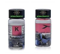 Potassium Élément 19 K, 1 Gramme 99,8% en Huile Minéral en Flacon de Verre avec Étiquette
