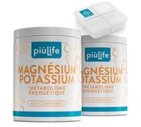 Potassium Magnesium 800 Comprimés PiuLife® 225mg Citrate De Magnesium Et 300mg Citrate De Potassium Par Dose, Complement Alimentaire Fatigue Intense Épuisement, Sels Minéraux Sport, Énergie