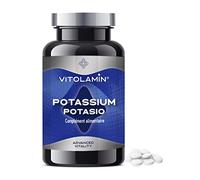 POTASSIUM - VITOLAMIN® - 180 Comprimés VÉGÉTARIENS - Contribue au fonctionnement normal des muscles et du système nerveux. Citrate de potassium pur