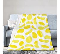 Potato Chips Pattern Flannel Blanket Ultra Soft Micro Fleece Throw Blankets Warm Air Conditioning Lightweight Bedding for Sofa Couch Chair All Season